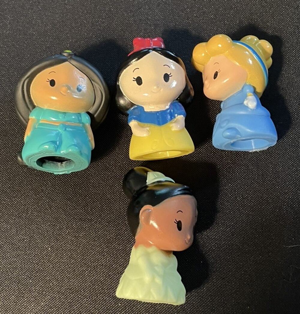 Disney Princess Bath Time Finger Puppets Set of 4 Snow White Jasmine Tiana Cind
